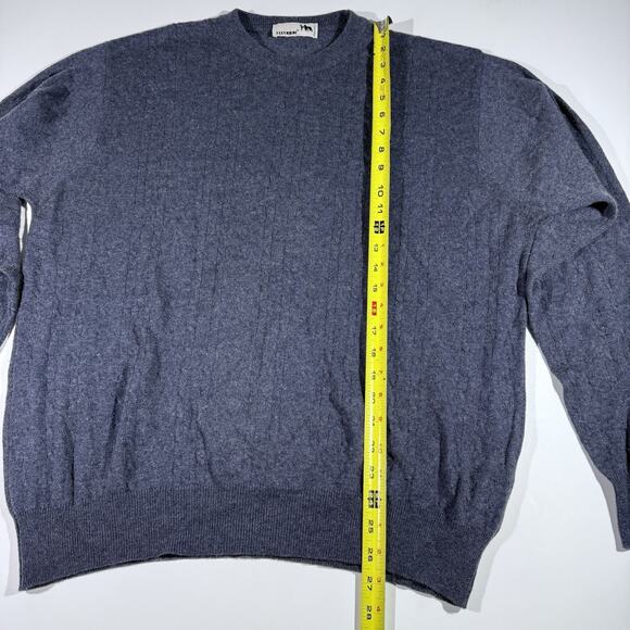 I Levrieri Cashmere Silk Sweater Mens Medium Made in Italy Cable Knit Light - Picture 4 of 8